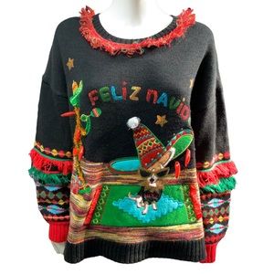 Holiday Time Felix Navidad Ugly Christmas Sweater. Sz L. Is this cute or ugly?